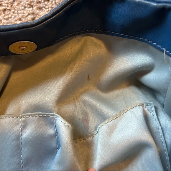 COACH 14758 Blue Leather Kristin Shoulder Satchel Bag - Picture 10 of 11